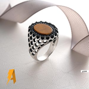 انگشتر ترک نقره مردانه با کد ۱۲۵۷