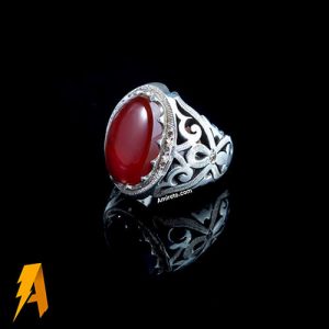 انگشتر عقیق یمنی سرخ کد ۲۲۸۵