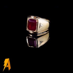 انگشتر یاقوت سرخ مردانه کد ۱۵۴۲