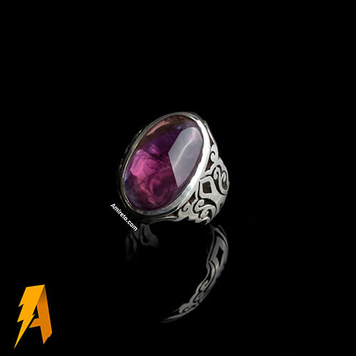 انگشتر آمیتیست مردانه کد 9515 - Image 2