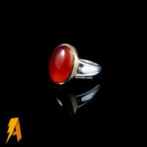 انگشتر عقیق یمنی سرخ کد ۱۴۵۲
