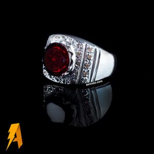 انگشتر گارنت نقره طبیعی تمام دست ساز کد ۶۸۶۳