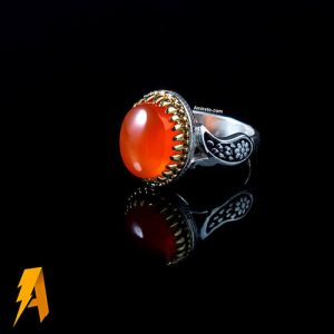 انگشتر عقیق سرخ یمنی کد ۴۷۱۸