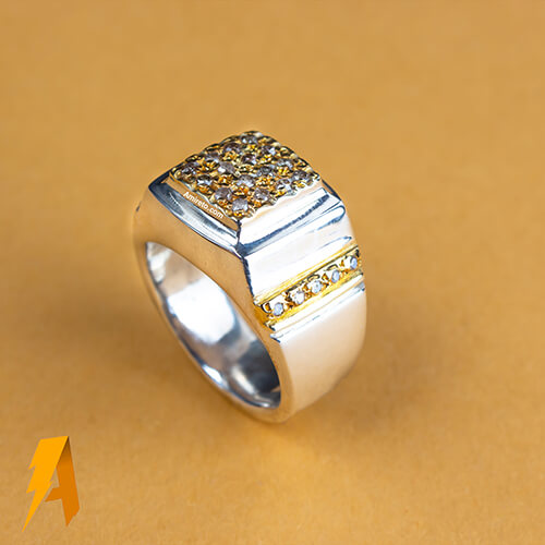 انگشتر الماس طبیعی آفریقایی کد 1527 - Image 3