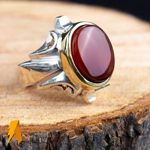 انگشتر عقیق یمنی سرخ کد ۲۵۸۶