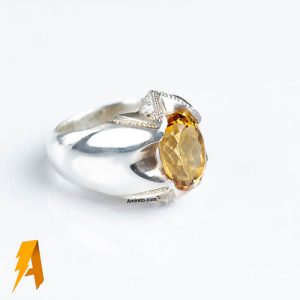 انگشتر سیترین معدنی اسپرت کد۲۳۲۷