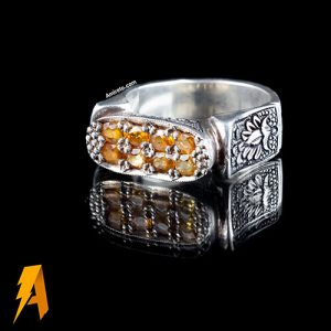 انگشتر یاقوت زرد معدنی کد ۱۲۱۱