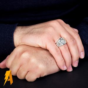 انگشتر موزانایت الماس روسی کد ۱۲۷۳