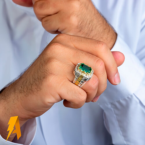 انگشتر زمرد برزیلی کد 7523
