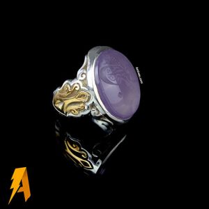 انگشتر عقیق یمنی کبود کد ۸۸۴۶