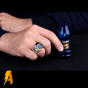 انگشتر یاقوت کبود معدنی کد ۵۹۴۷