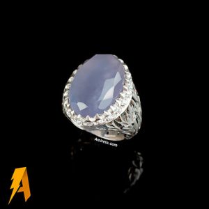 انگشتر عقیق یمنی کبود کد ۷۴۷۸