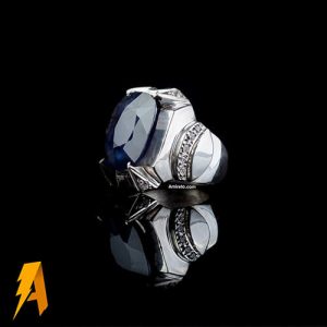 انگشتر یاقوت کبود مردانه کد ۸۶۵۹