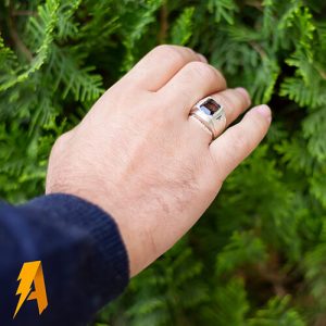 انگشتر کوارتز دودی طبیعی کد ۱۴۹۶