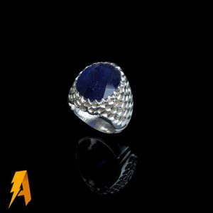 انگشتر یاقوت کبود مردانه کد ۷۴۳۱