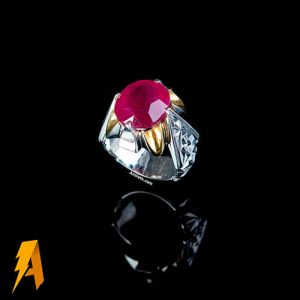 انگشتر یاقوت سرخ مردانه کد ۷۲۸۳