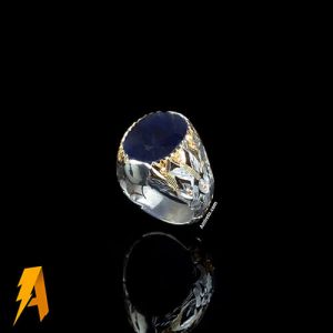 انگشتر یاقوت کبود معدنی افریقایی کد ۸۱۶۸