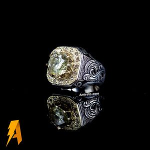 انگشتر موزانایت مردانه کد ۱۲۲۴