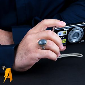 انگشتر نقره حدید حکاکی مردانه کد ۵۲۹۳