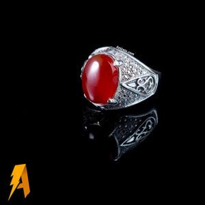 انگشتر نقره مردانه عقیق یمنی کد ۵۹۶۲