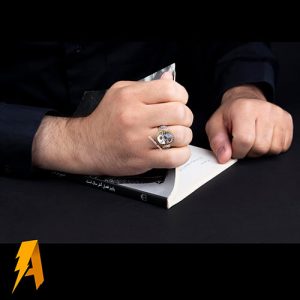 انگشتره نقره در نجف (کوارتز سفید) کد ۸۲۵۱