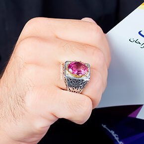 انگشتر آمیتیست مردانه کد 5566