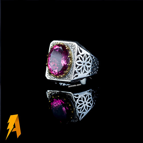 انگشتر آمیتیست مردانه کد 5566 - Image 2