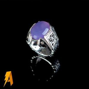 انگشتر نقره دستساز مردانه عقیق یمنی کبود کد ۴۸۳۵