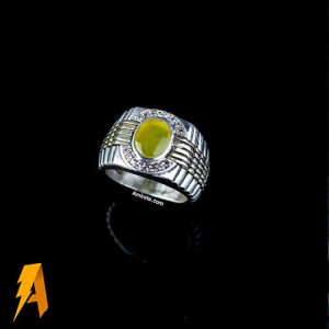 انگشتر نقره عقیق زرد با دعای شرف الشمس کد ۶۵۵۸