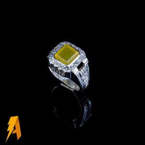 انگشتر نقره عقیق زرد و دعای شرف الشمس کد ۱۸۶۹