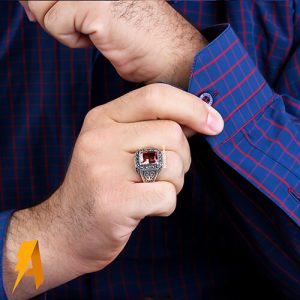 انگشتر نقره مردانه الکساندریت کد ۷۸۷۹