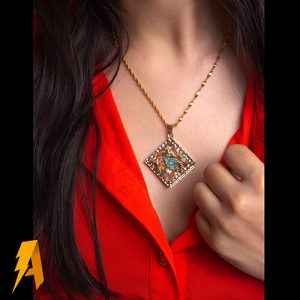 گردنی کوارتز نقره زنانه کد ۱۱۶۱