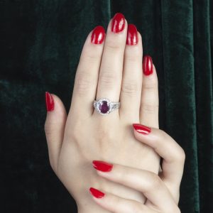 انگشتر زنانه نقره یاقوت کد ۱۱۱۶۰