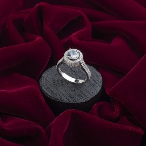 انگشتر زنانه نقره موزانایت ۱۱۱۳۸