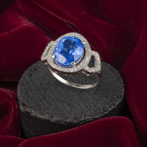 انگشتر زنانه نقره توپاز کد ۱۱۱۵۷