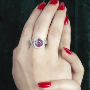 انگشتر زنانه نقره یاقوت ۱۱۱۳۶