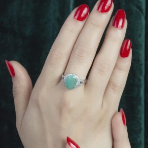 انگشتر زنانه نقره زمرد کد ۱۱۱۸۷