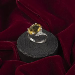 انگشتر زنانه نقره سیترین کد ۱۱۱۶۷