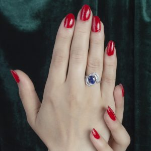 انگشتر زنانه نقره یاقوت کد ۱۱۱۵۸