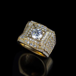 انگشتر مردانه نقره موزانایت کد ۱۱۲۲۳