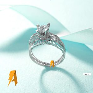 انگشتر زنانه نقره برلیان کد ۱۱۳۸۶