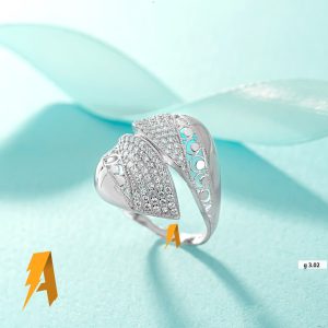 انگشتر زنانه نقره برلیان کد ۱۱۳۹۵