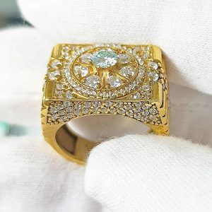 انگشتر موزانایت مردانه نقره طرح انحصاری کد ۱۱۳۹۷