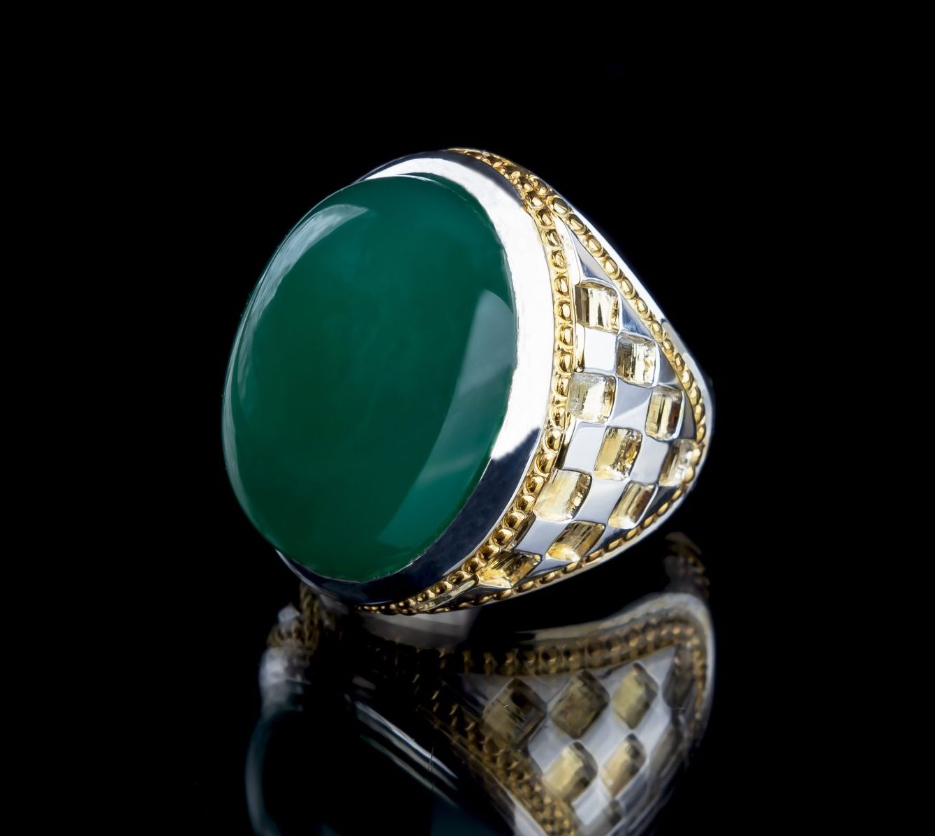 انگشتر عقیق سبز