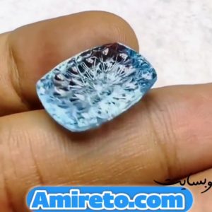 نگین توپاز طبیعی با تراش فوق العاده کد ۲۰۰۰۹