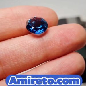 نگین تک توپاز آبی لندن طبیعی و معدنی الماس تراش کد ۲۰۰۰۷