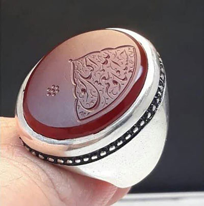 انگشتر نقره عقیق کد ۱۱۴۸۶