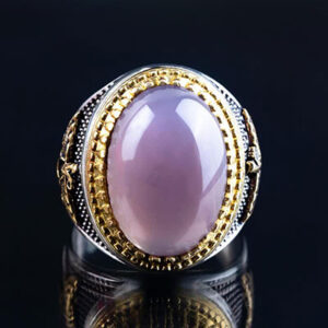 انگشتر مردانه نقره عقیق کبود کد ۱۱۴۷۵