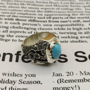 انگشتر مردانه اسپرت فیروزه نیشابوری کد ۱۱۴۳۳