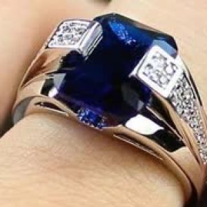 انگشتر مردانه اسپرت توپاز آبی کد ۱۱۴۲۳